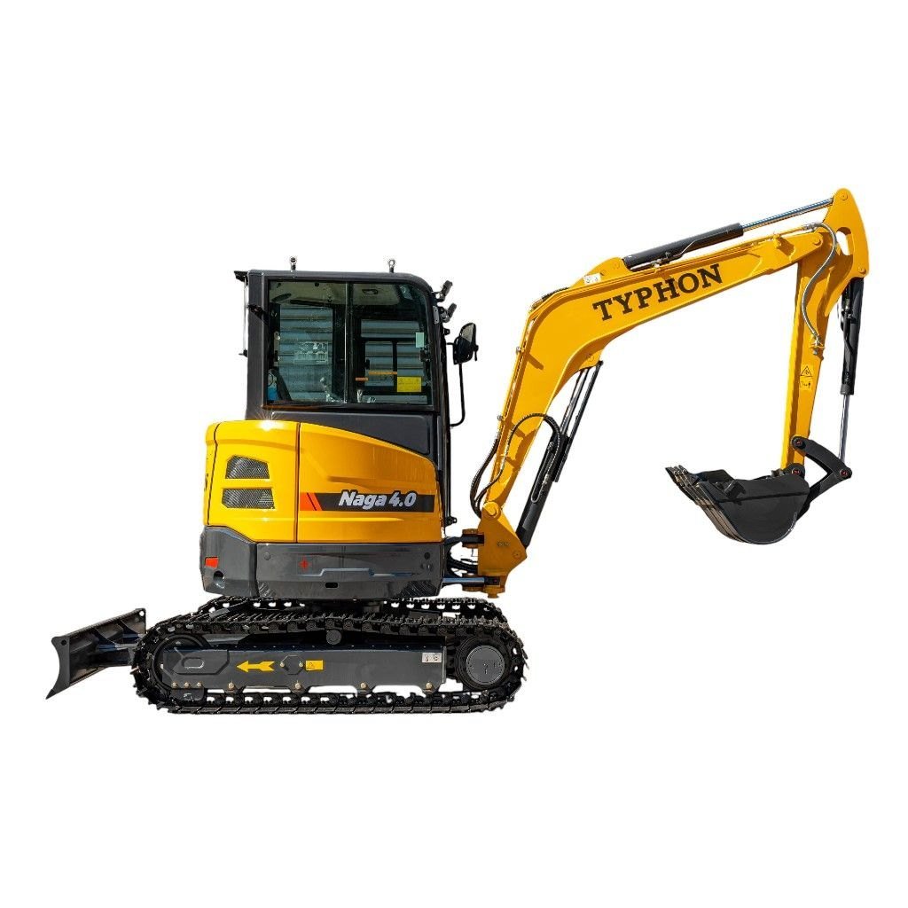 TYPHON NAGA 4.0 Mini Excavator — AC Cabin + Zero Tail Swing