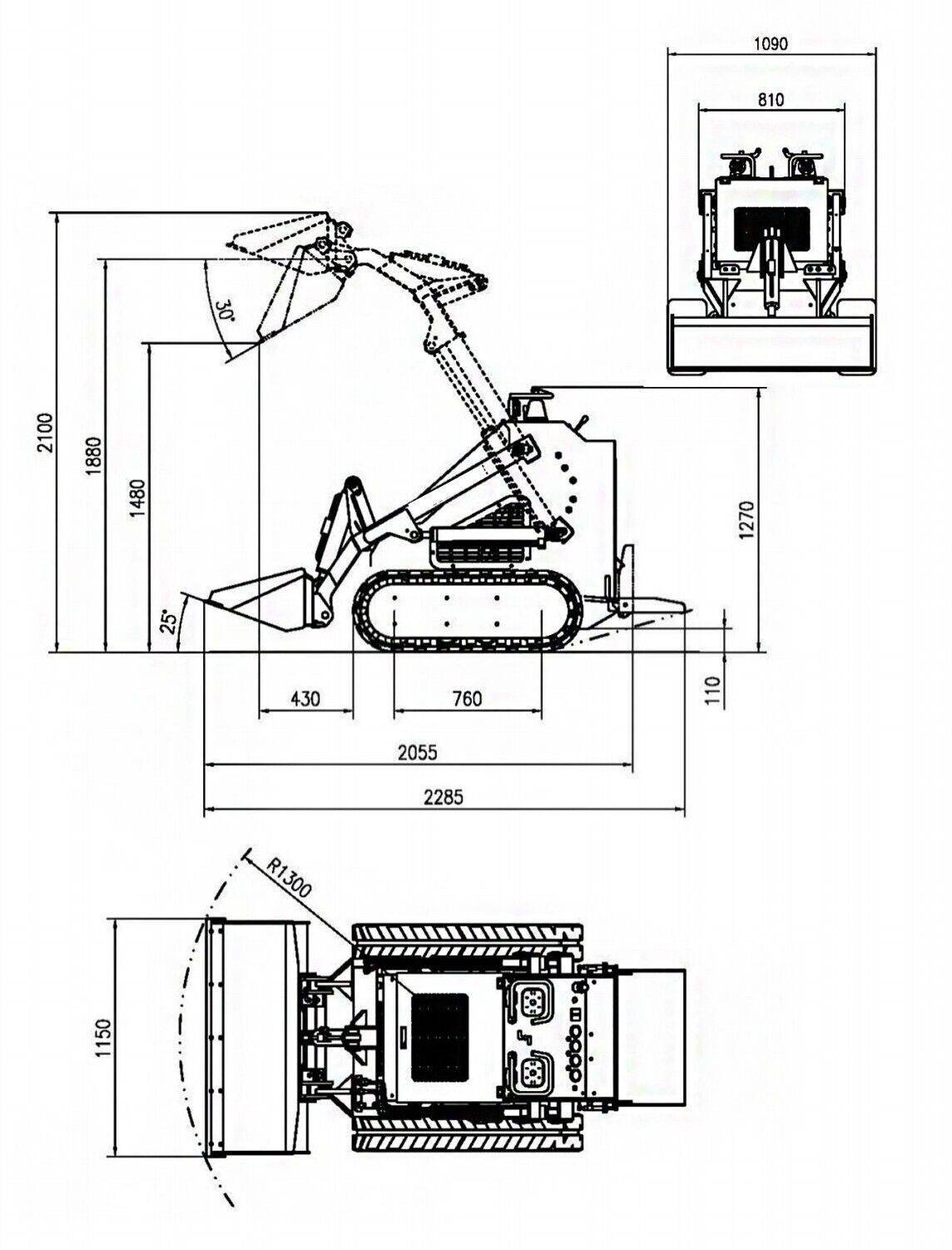 TYPHON STOMP Tracked Mini Skid Steer Loader - Image 4